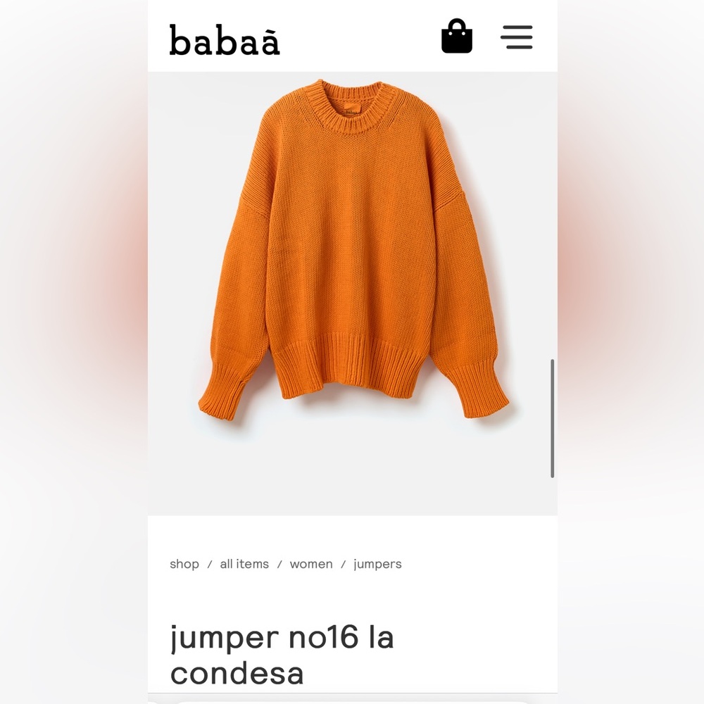 Babaa Orange Sweater